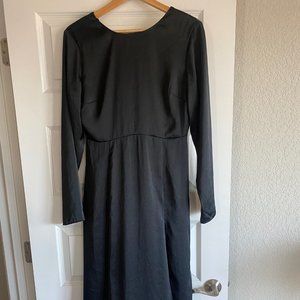 Aritzia Wilfred Dress - Size Small, Black Satin